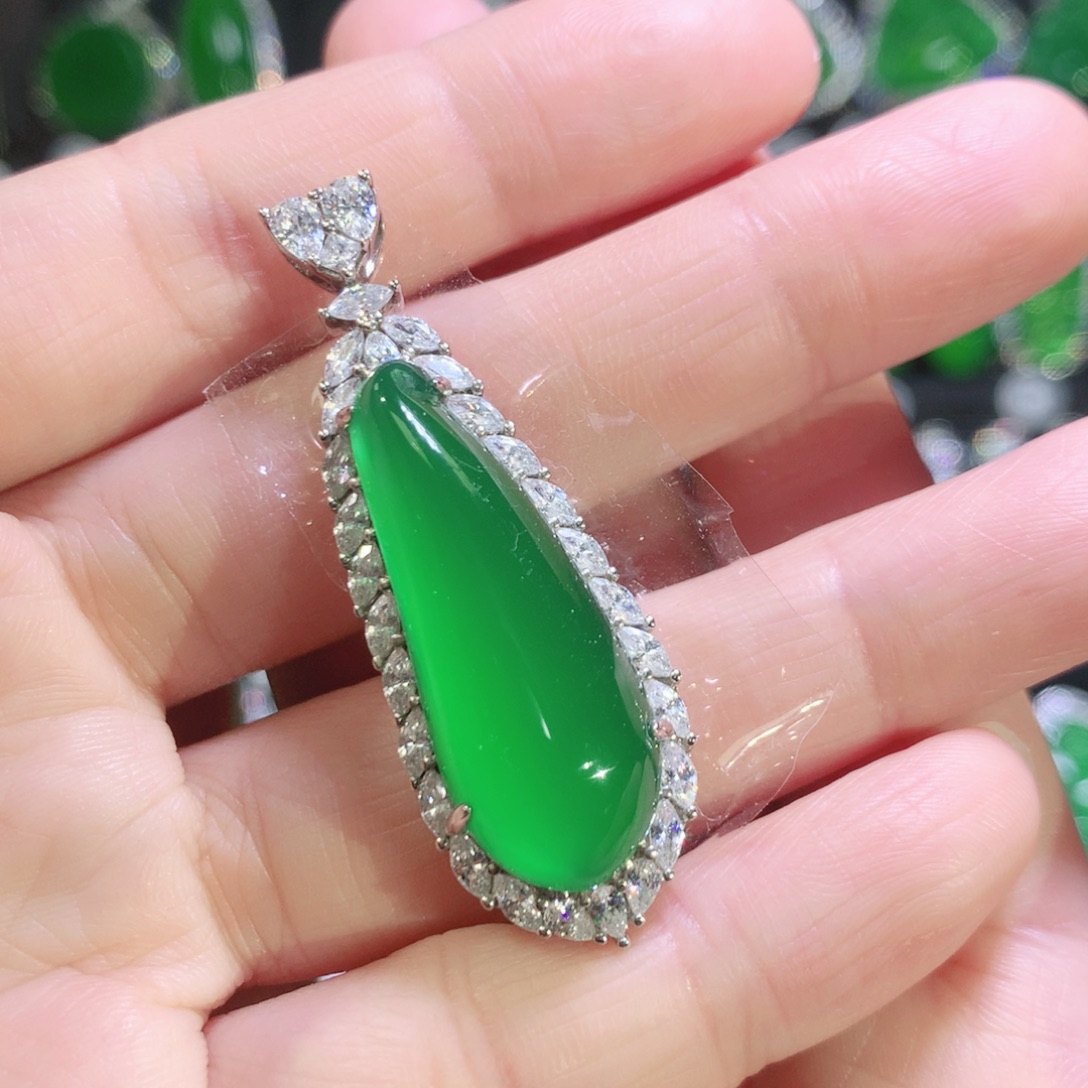 玛瑙/玉髓银S925镶嵌颈饰
