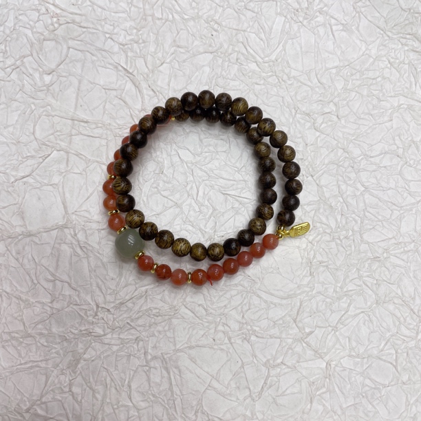 铜合金手链 13380 双圈沉沉 小红 小和 串