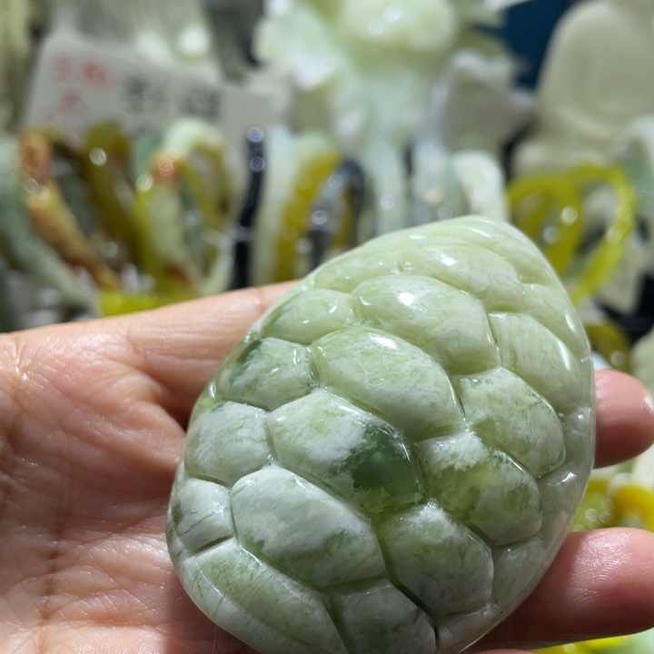 岫玉未镶嵌手把手把