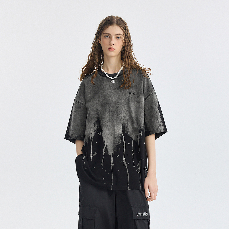 【INXX】APYD 时尚潮流喷马骝褪色短袖T恤男女同款宽松APE2010700