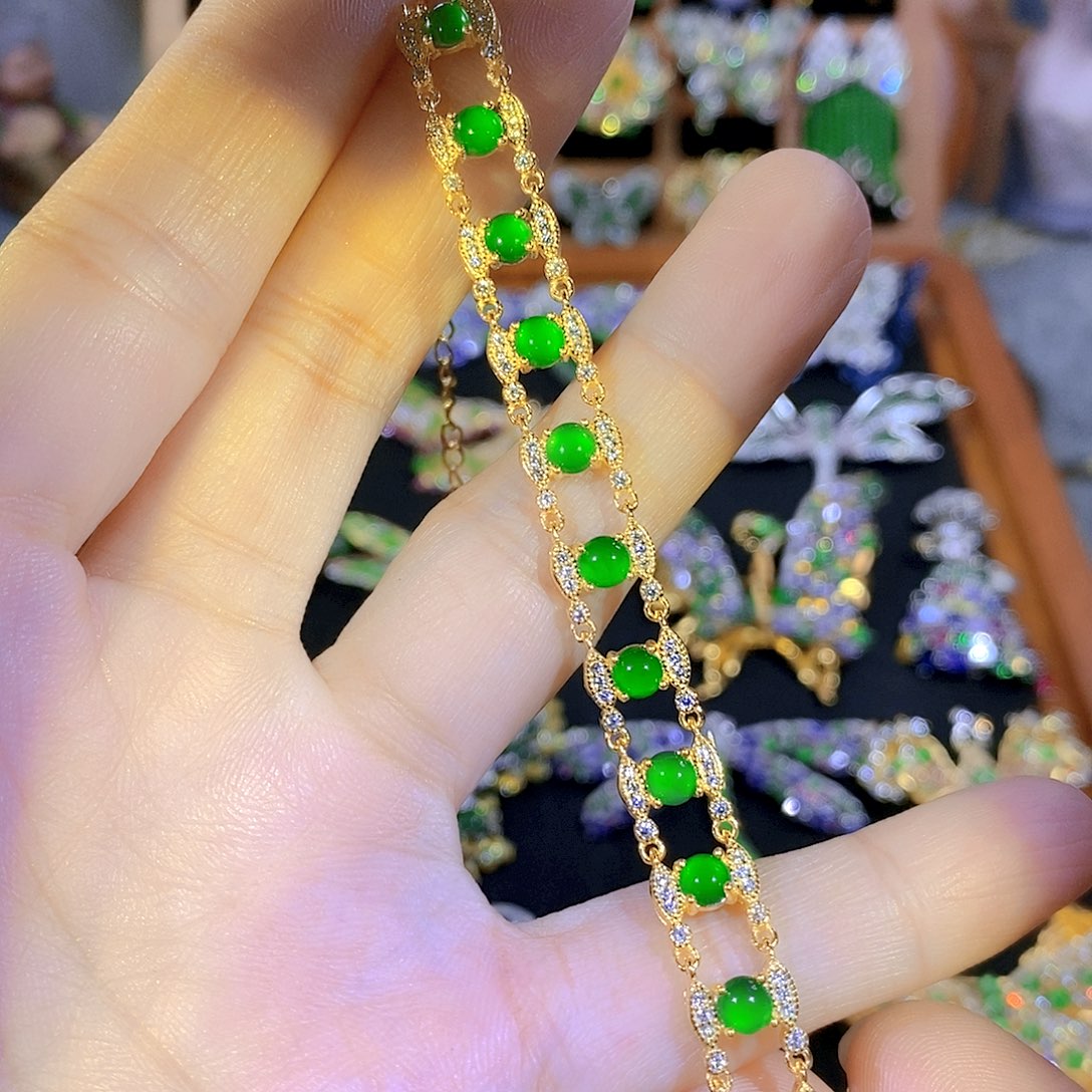 吊坠(不含链)银S925镶嵌翡翠