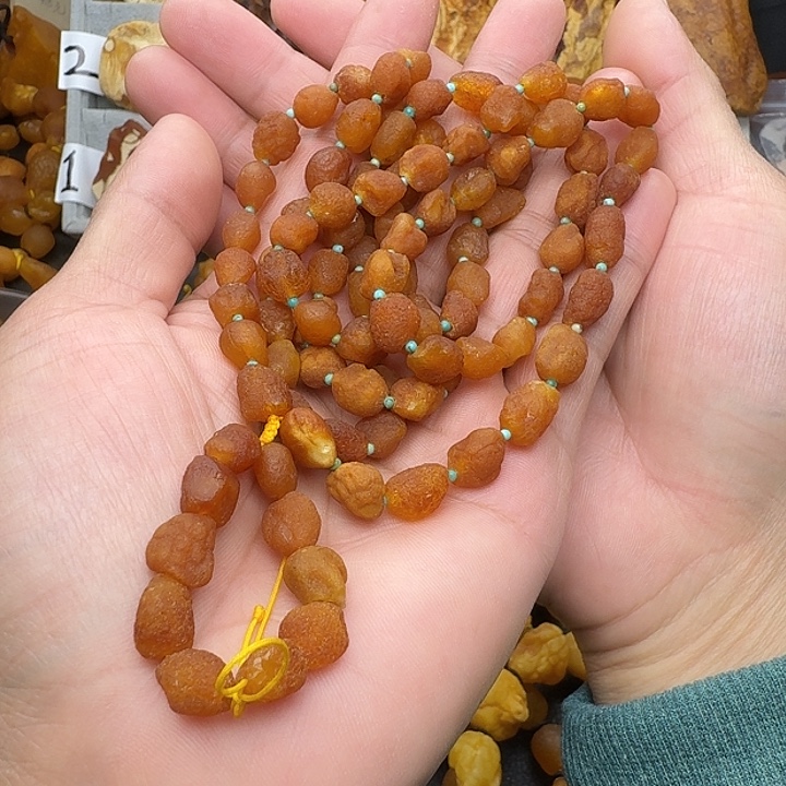 蜜蜡未镶嵌裸石天然蜜蜡项链