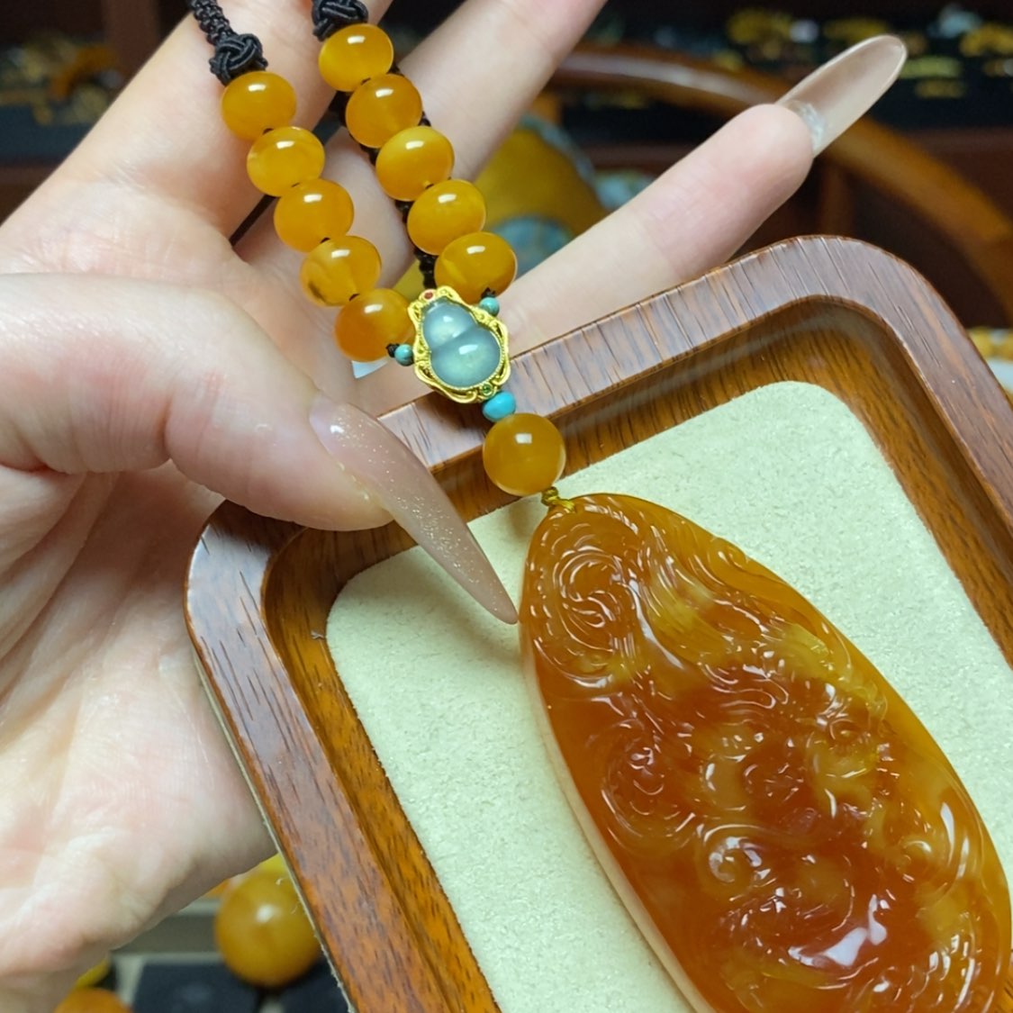 【闪购商品】蜜蜡颈饰未镶嵌项链