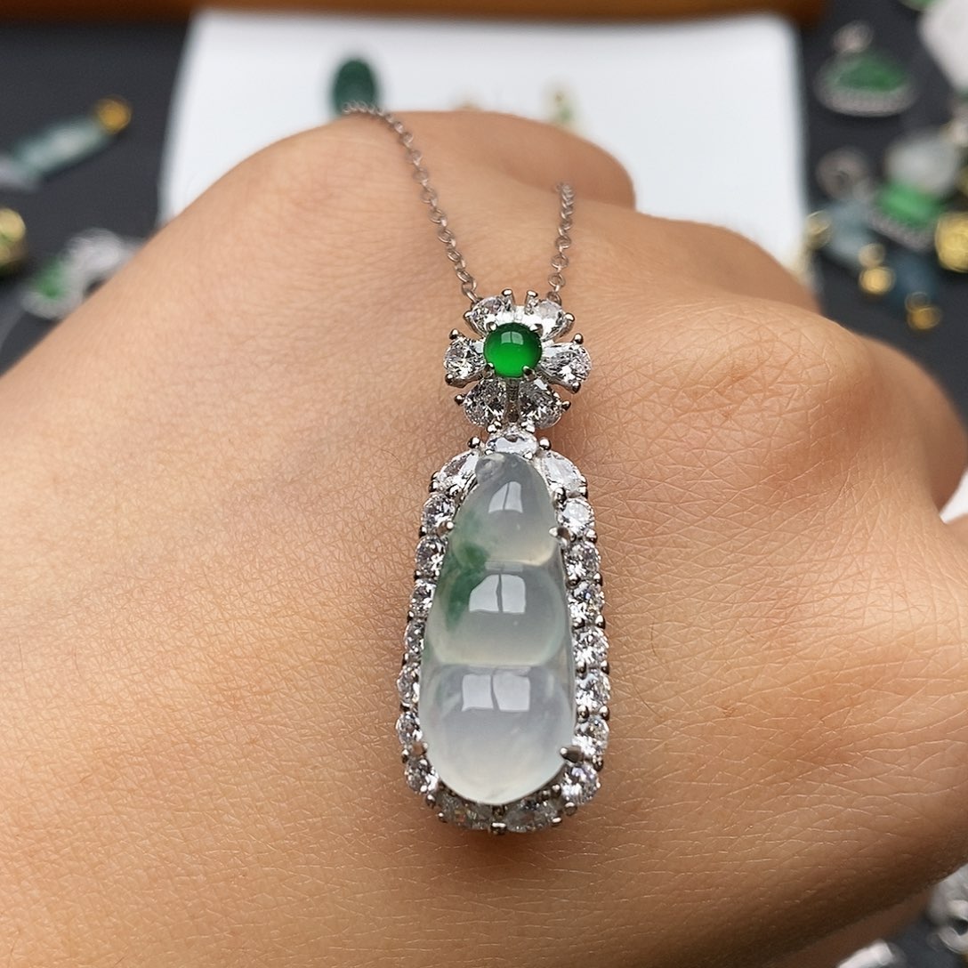 翡翠银S925镶嵌戒指