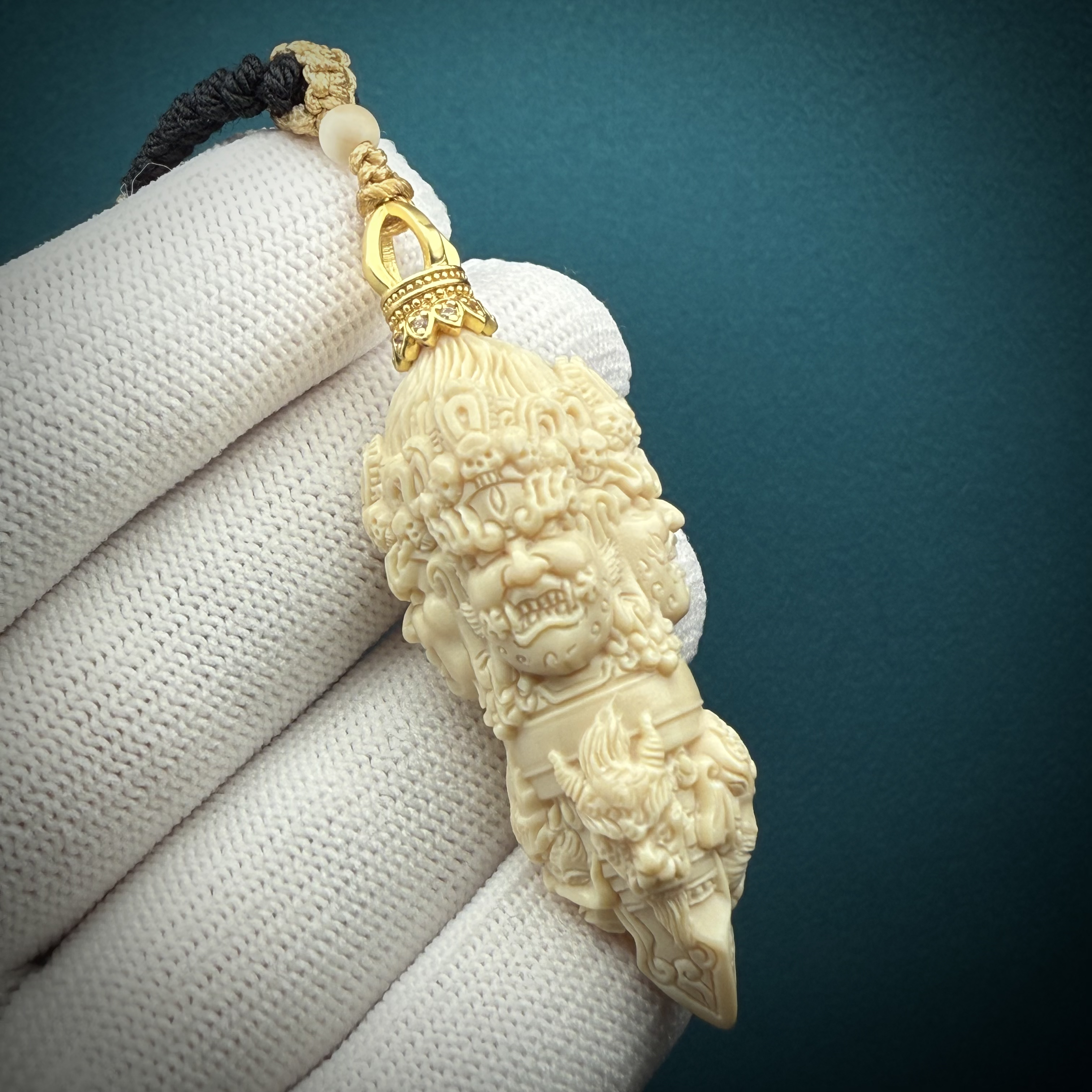 H90-77天然猛犸牙金刚杵 约20*49 支持复检假一罚四