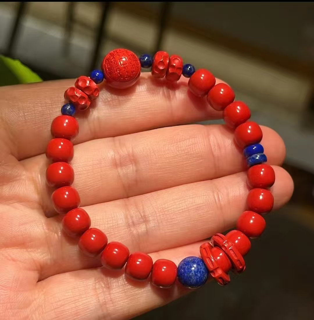 含辰砂工艺品时尚跑环朱砂女款手串 
