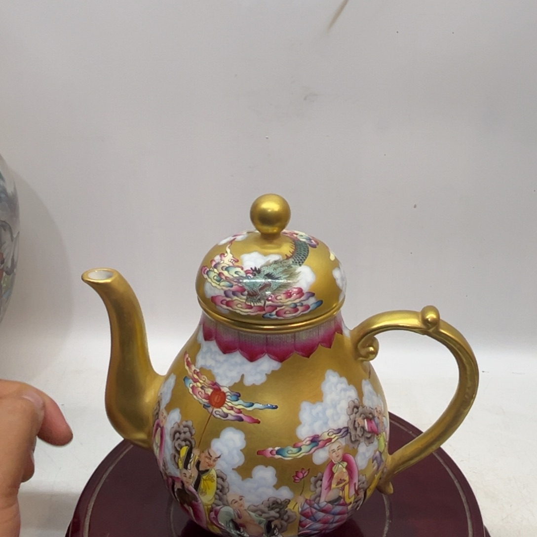 摆件十*少精品粉彩珐琅彩