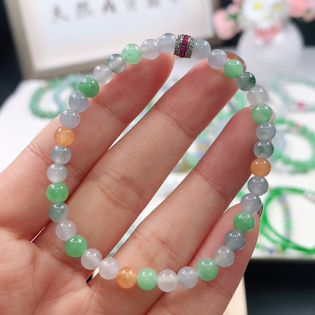 翡翠未镶嵌手链5mm