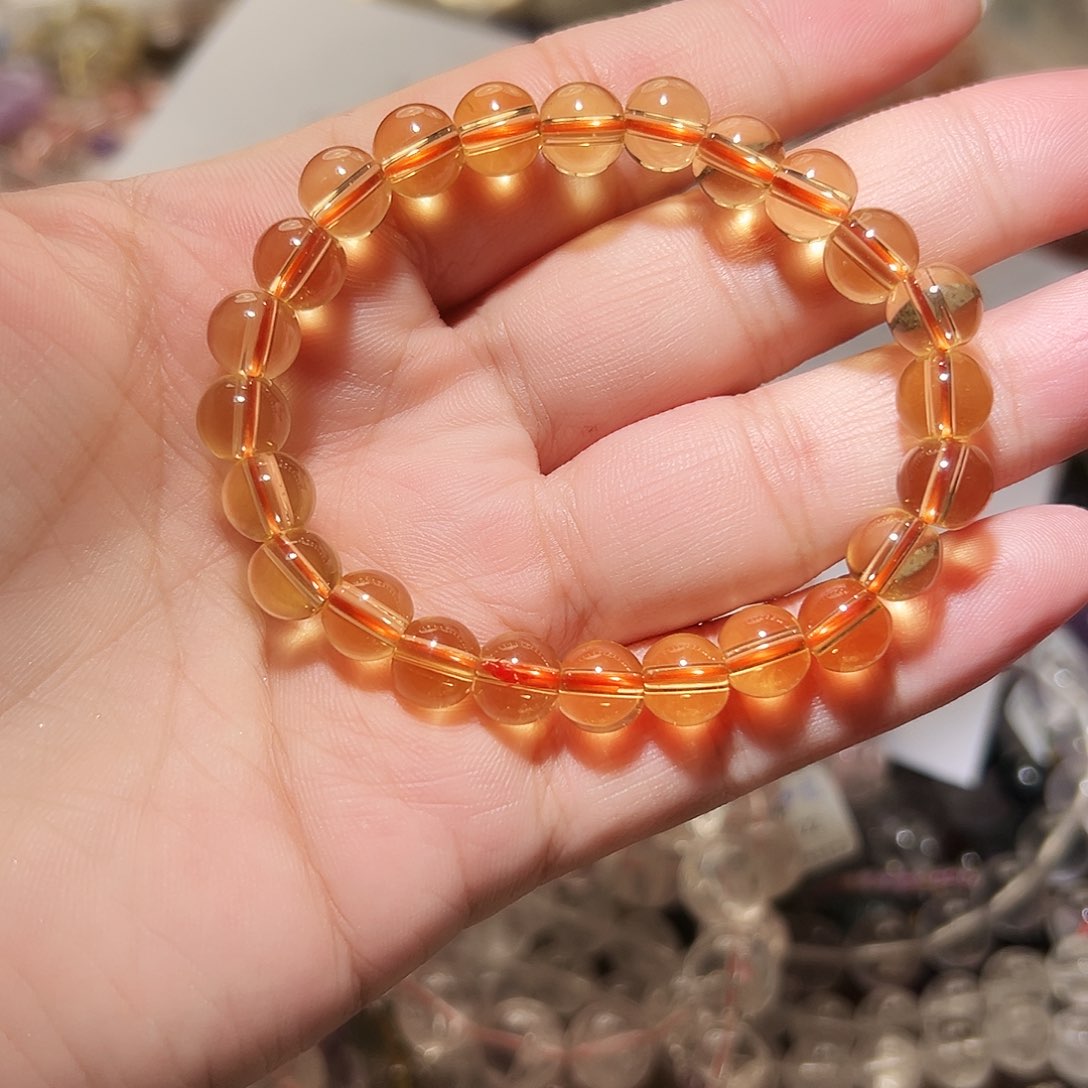 水晶手链未镶嵌奥地利黄水晶