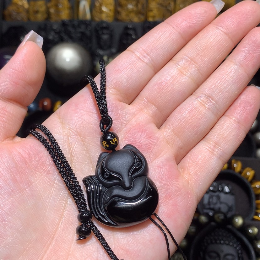 【闪购商品】黑曜岩珠宝奇石未镶嵌周*喜