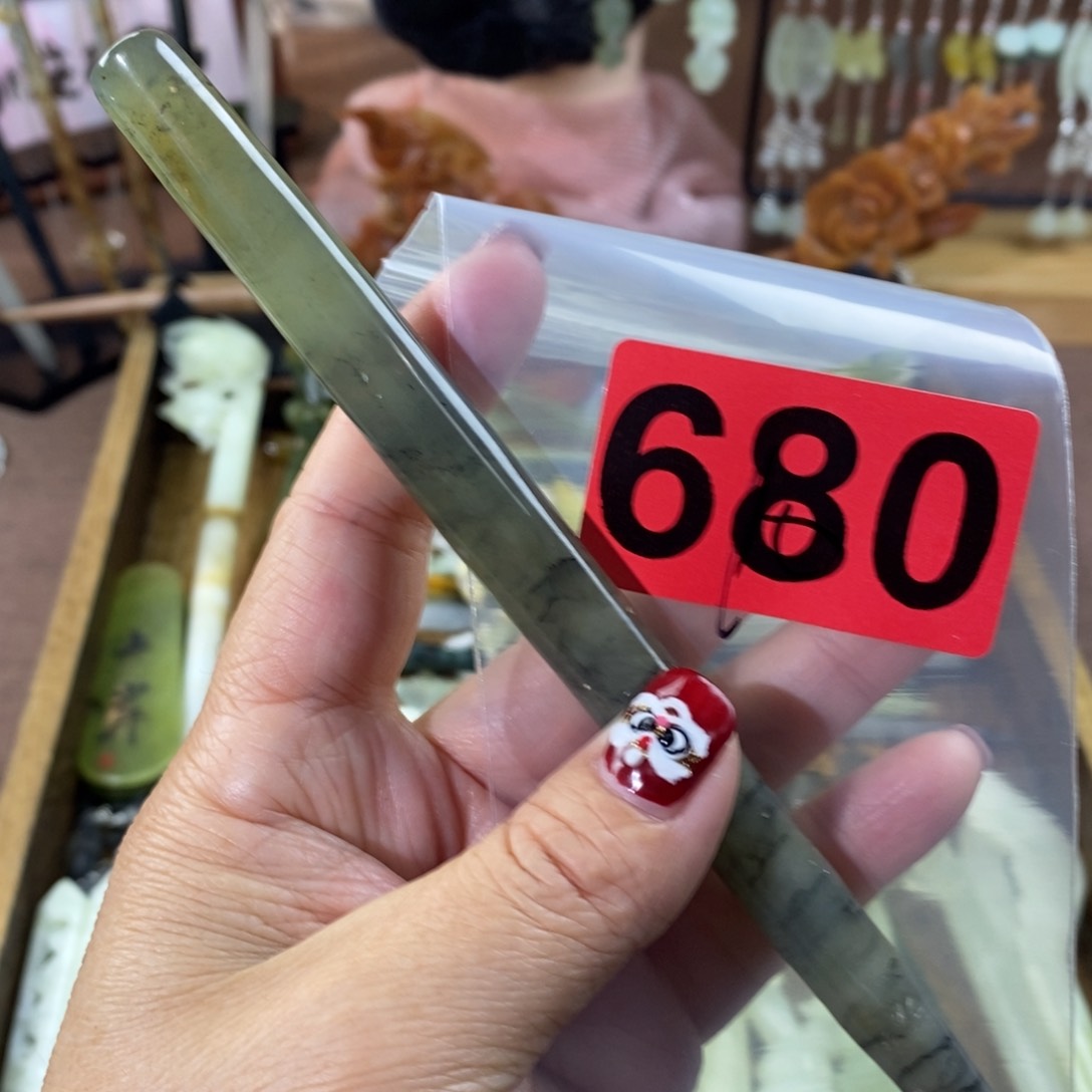 蛇纹石玉玉簪合金ᦸ****