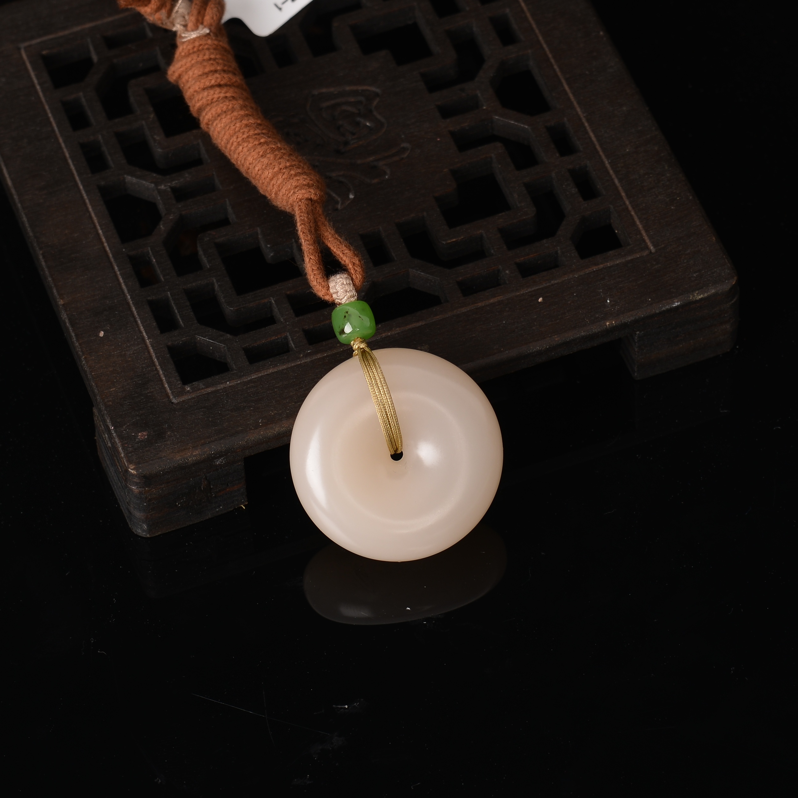 【熊总夫妇】和田玉藕粉平安扣吊坠