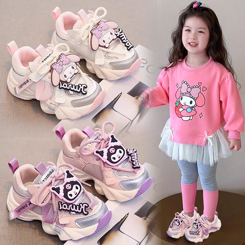 女童老爹鞋2025新款爆款春秋儿童鞋子软底运动鞋春夏女宝宝单网鞋