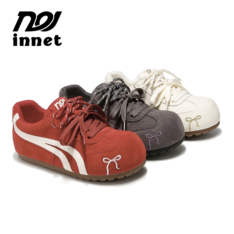 INNET【独家懒人】2025冬季新款浅口增高时尚防滑休闲德训鞋女1083 