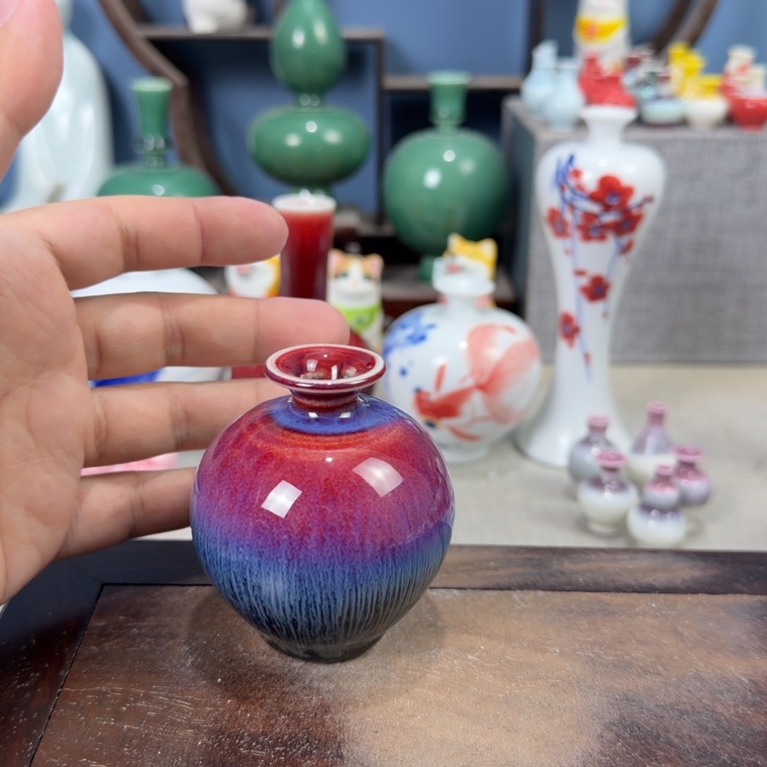 陶瓷手工小花器摆件