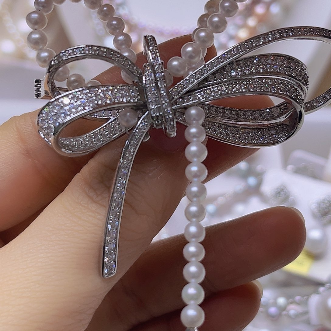 未镶嵌淡水珍珠吊坠耳钉