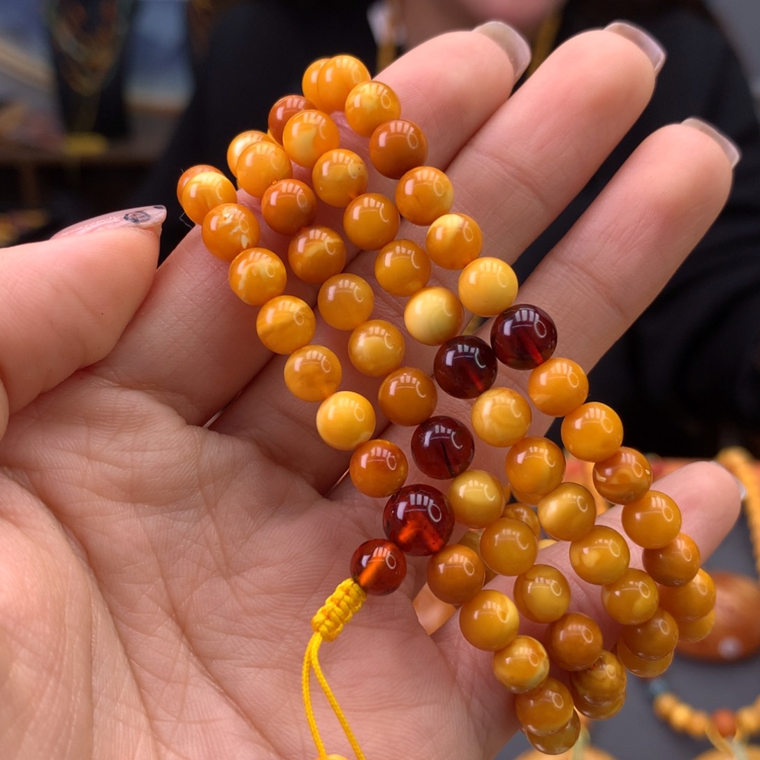 蜜蜡手链未镶嵌天然