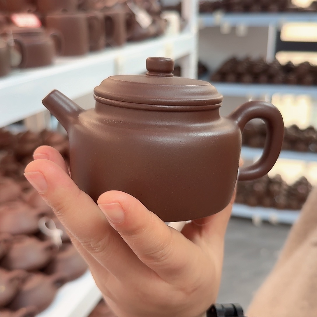 紫砂茶壶黄龙山原矿紫泥240