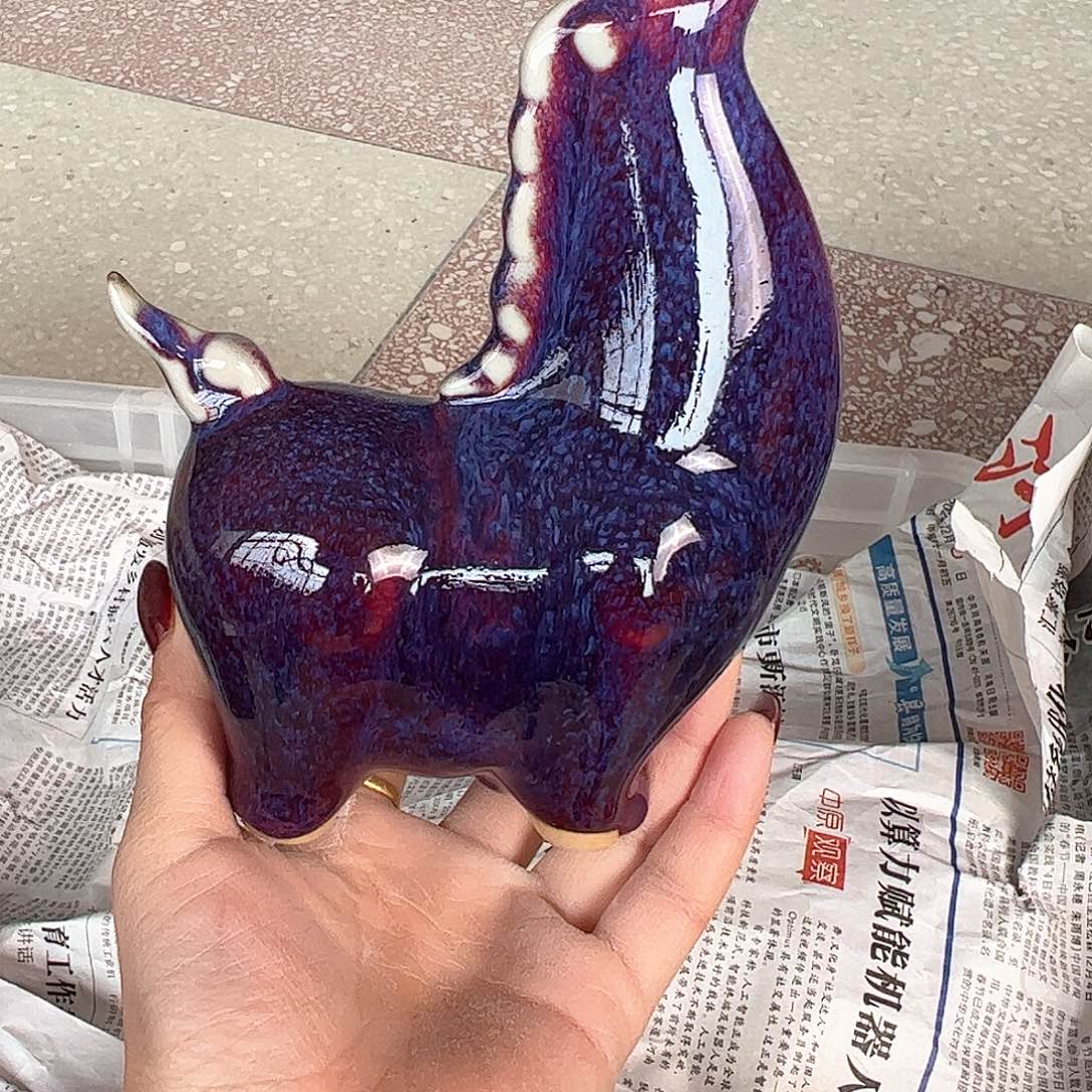 摆件郑家钧窑摆件微