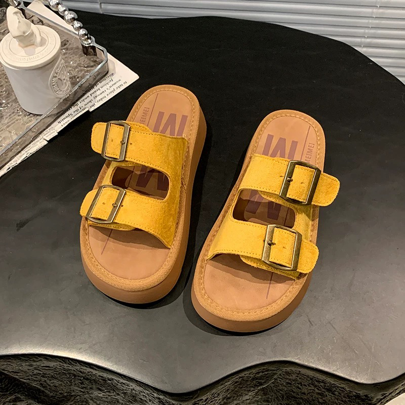 邹先森806-55厚底凉鞋女款百搭平底仙女风软底防滑