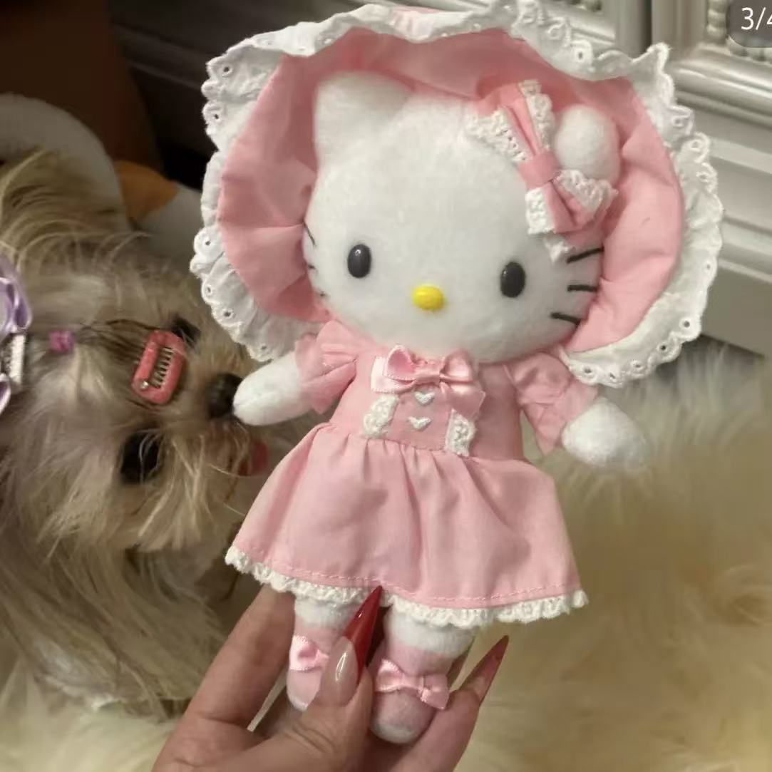 高级名媛感粉色洛丽塔kitty包包挂件