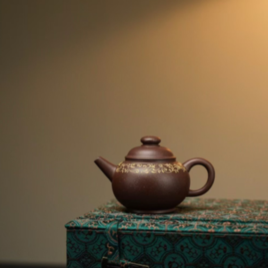 宜兴紫砂壶福禄巨轮·小精品·100cc 原矿底槽清料小品茶壶茶具