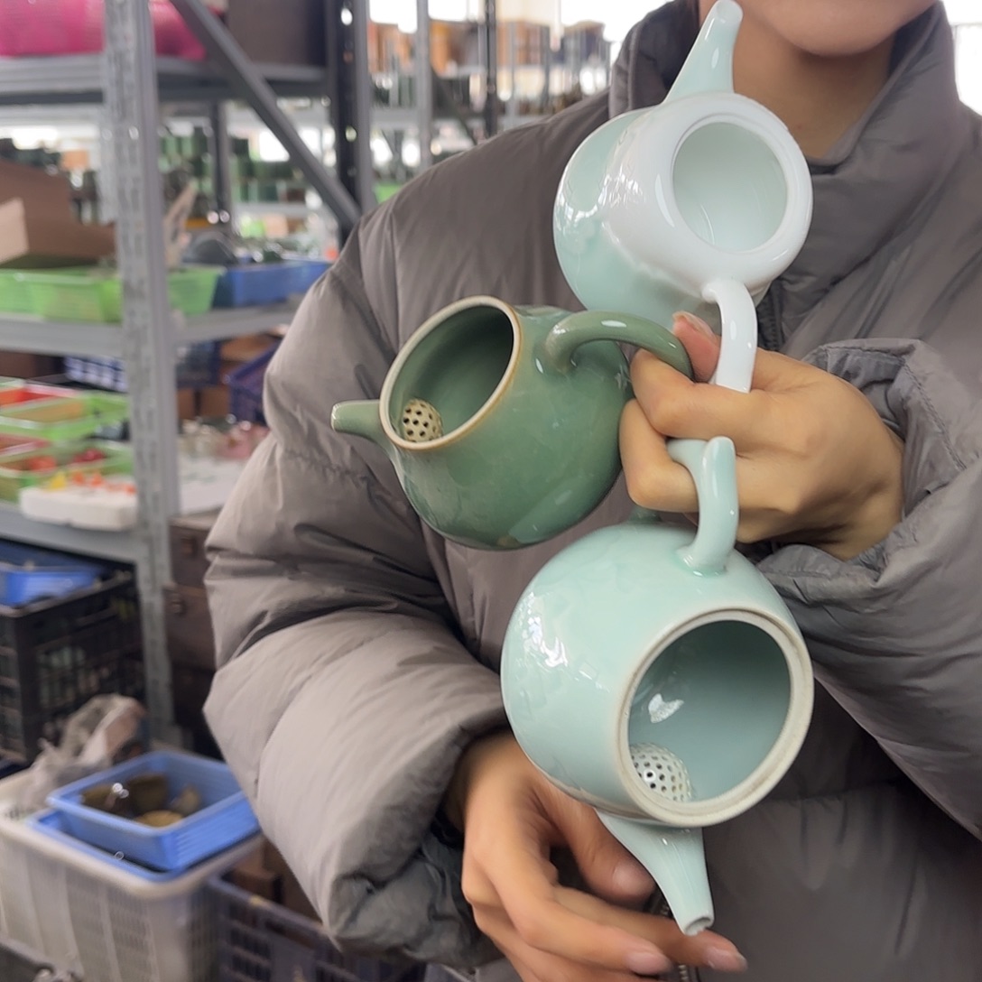 龙泉云间青瓷小米茶器