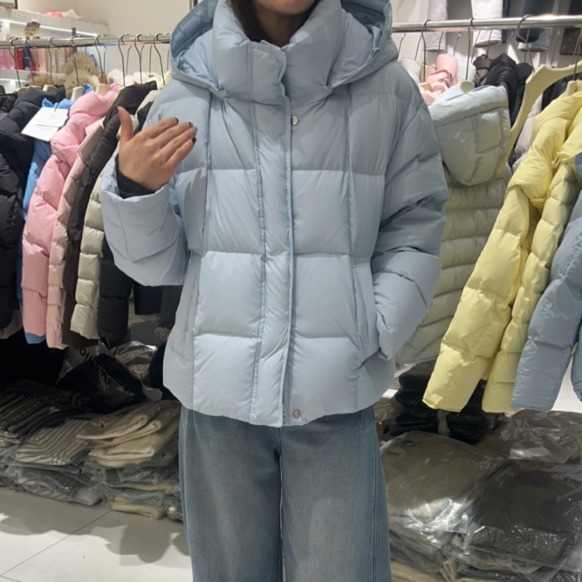 《香港一诺》7115款90绒羽绒服衣长60