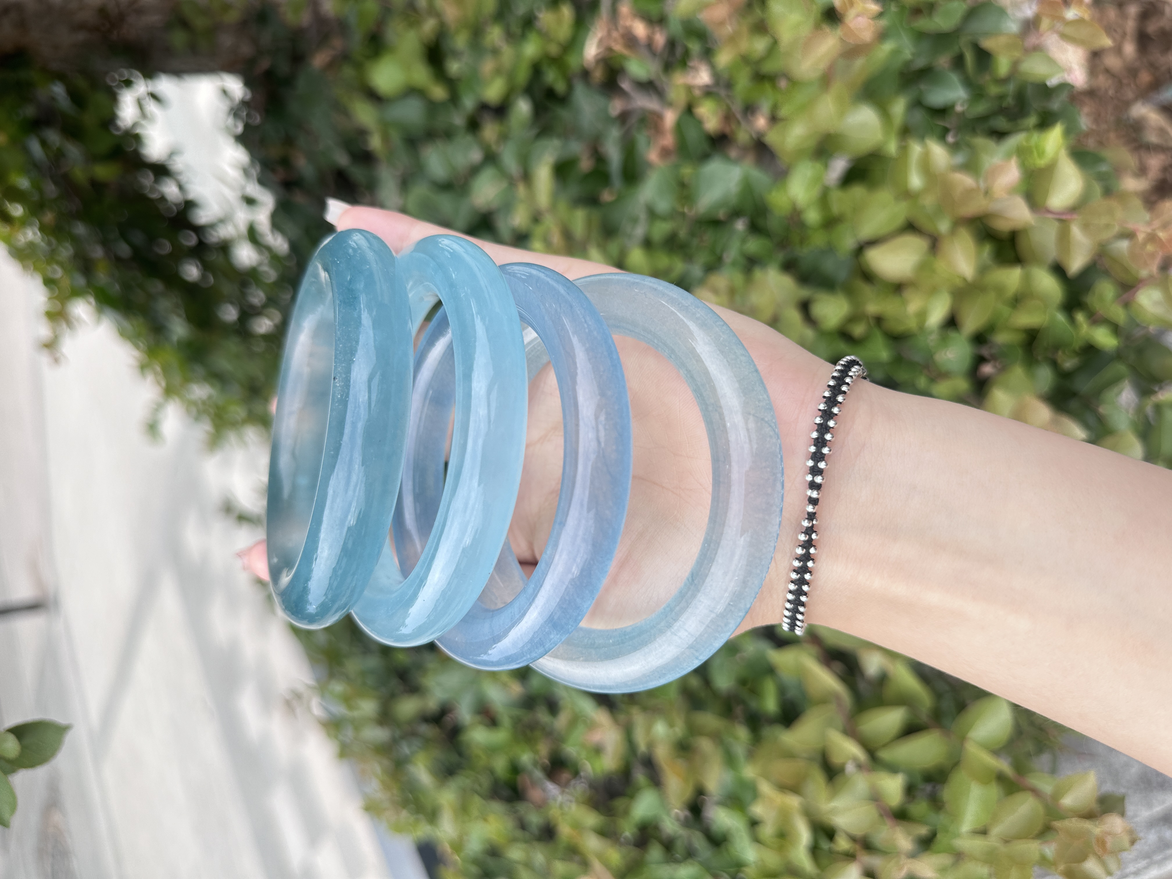 小刘专属 蓝水胖圆手镯【高货冰冰翠】时尚显白