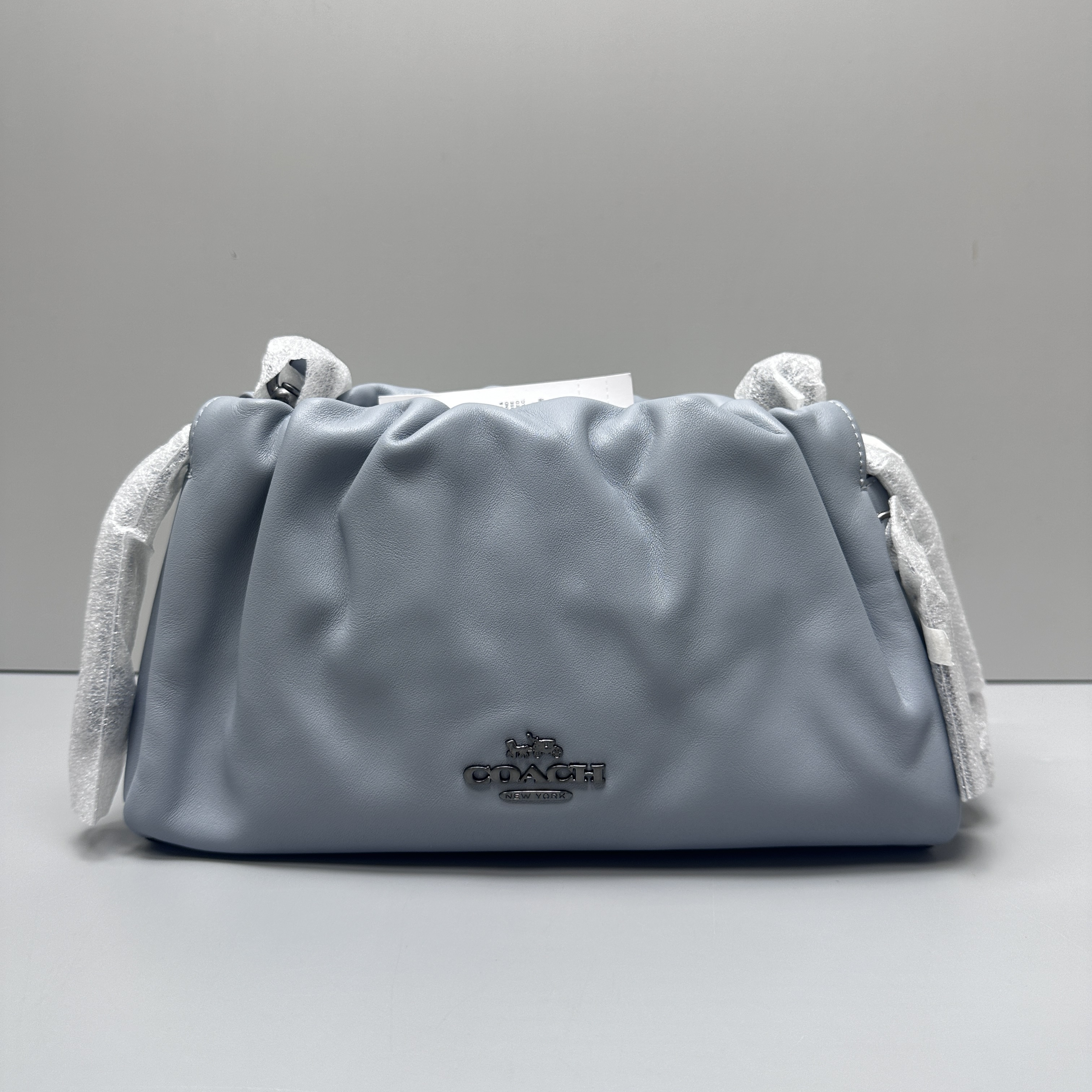 99新 COACH/蔻驰 faye26蓝色云朵单肩包26*15*7cmE100903云朵包