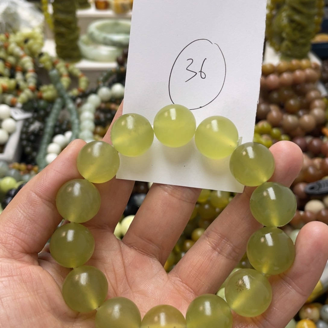 蛇纹石玉手链未镶嵌