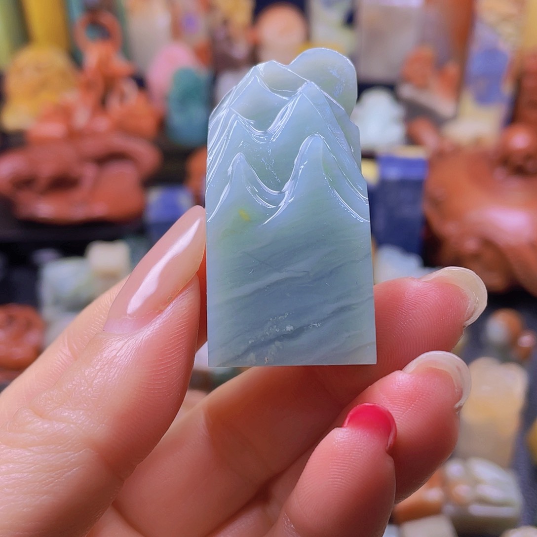 昌化石印石天青蓝