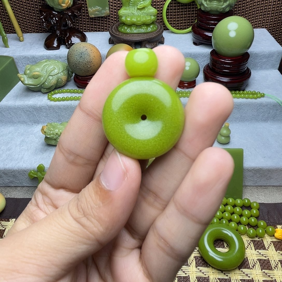 石材小平安扣➕路路通12