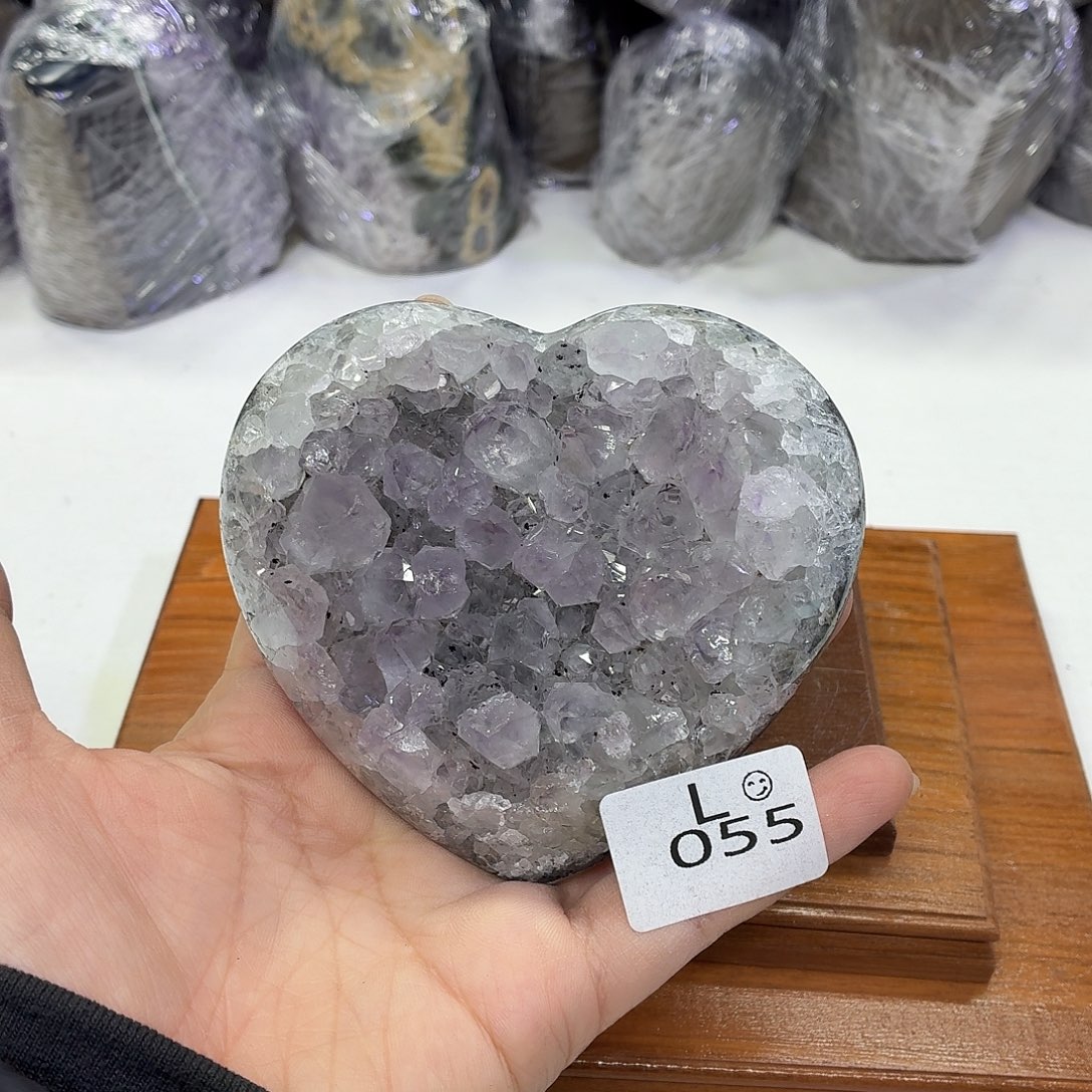 水晶未镶嵌摆件天然紫水晶