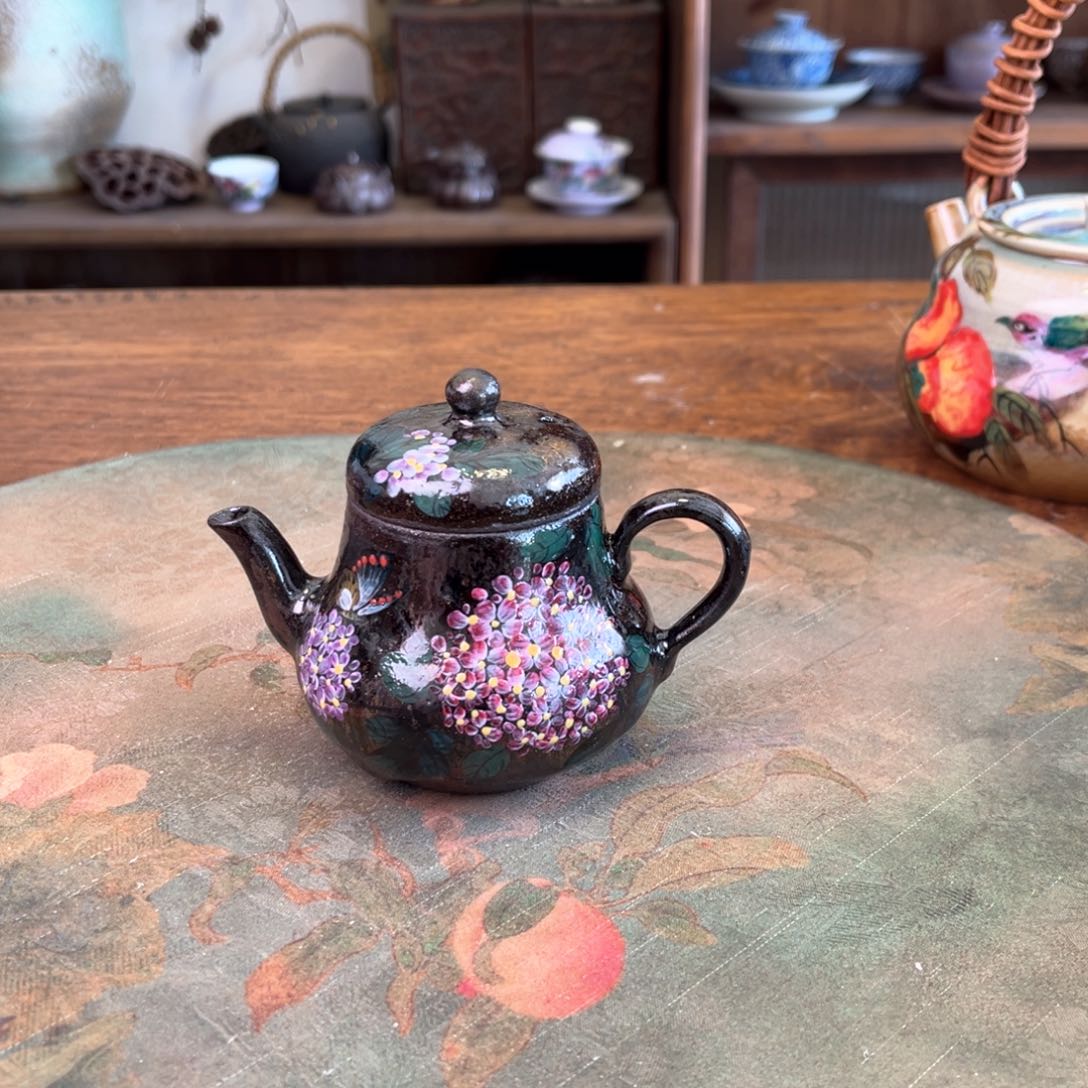 杯柴烧手工手绘陶瓷