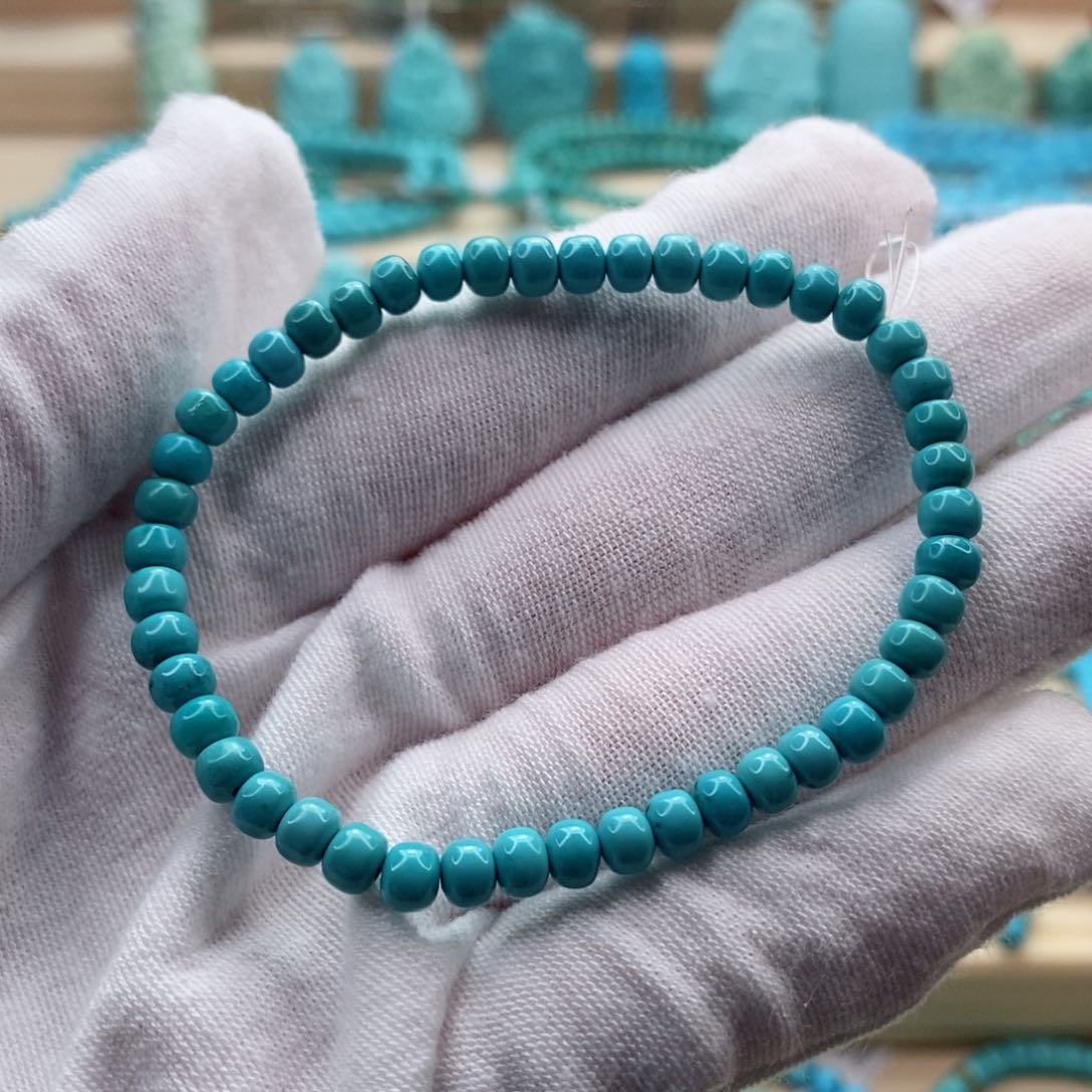 绿松石珠宝奇石未镶嵌喜**在