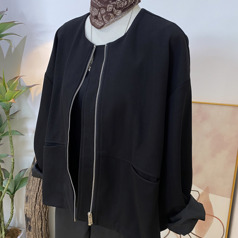 2025新款潮时尚百搭简约显瘦设计感小众休闲宽松慵懒松弛感外套