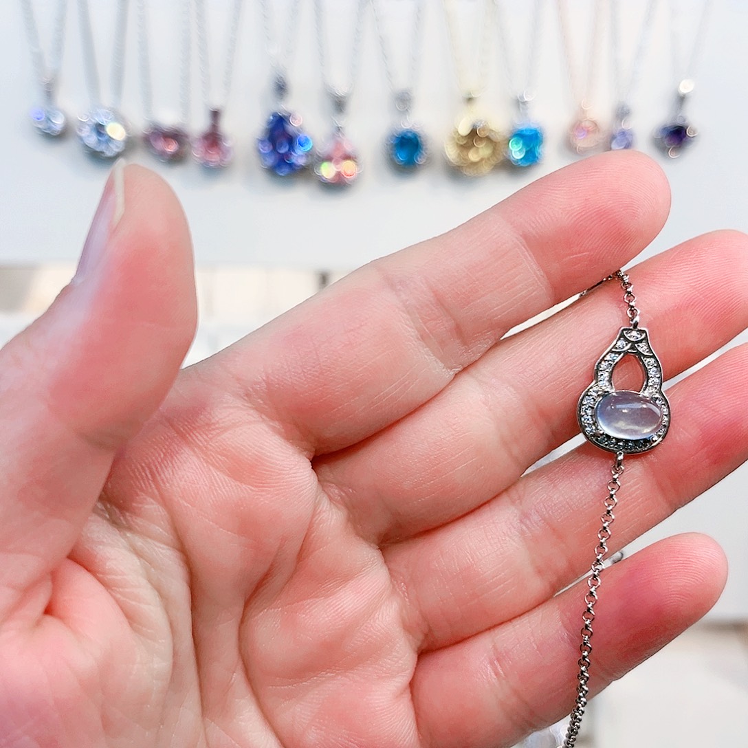 痴****托帕石手链银S925镶嵌