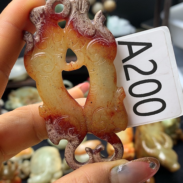 和田玉未镶嵌车挂