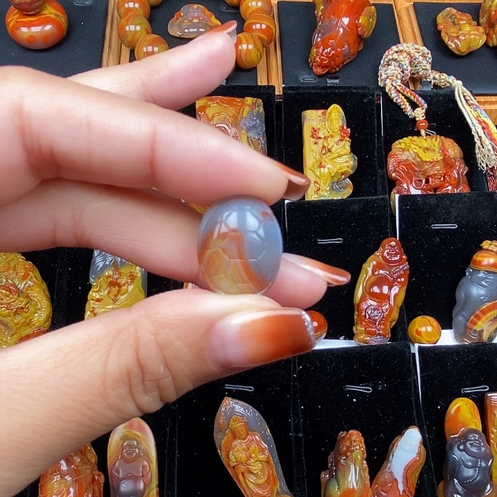 玛瑙/玉髓未镶嵌天然玛瑙战国红