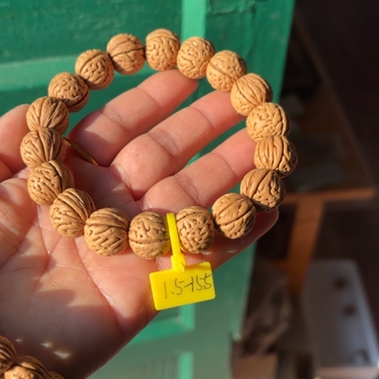 永***败木质野生桃核手串