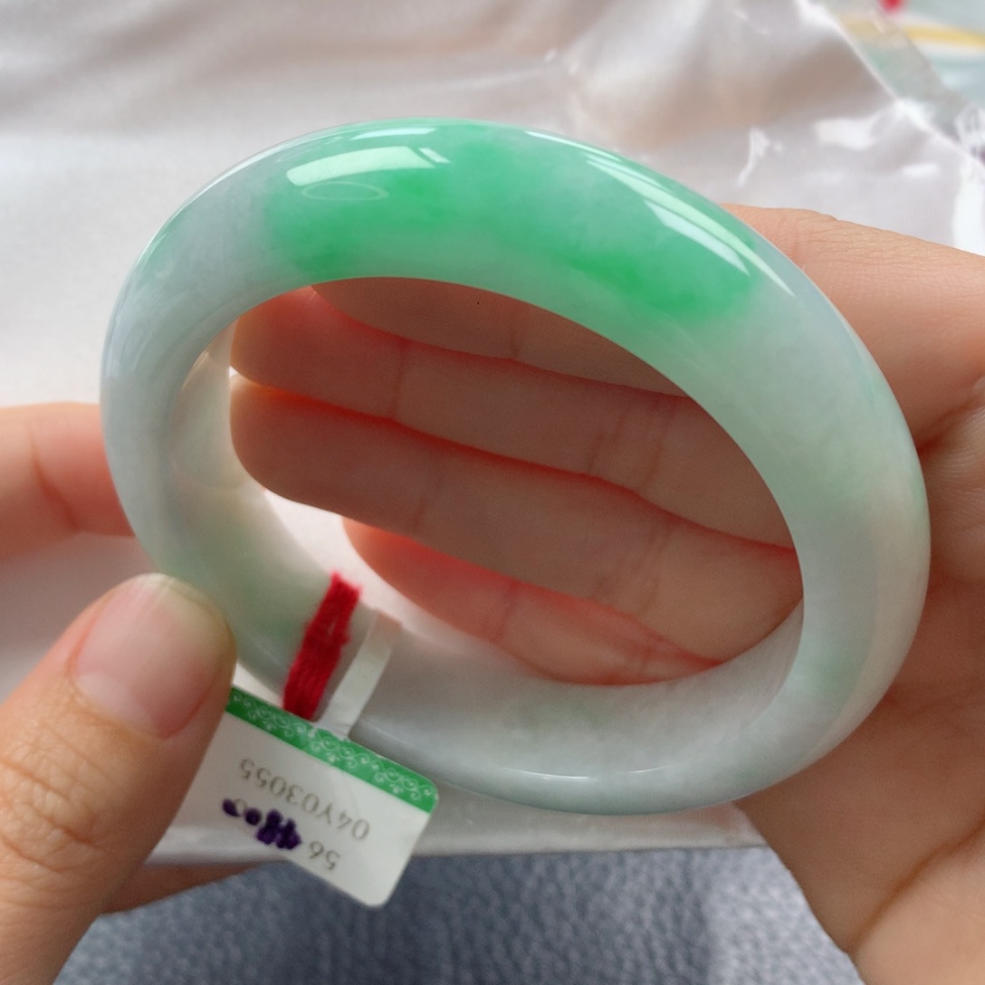 未镶嵌手镯翡翠缅甸天然翡翠A货56正