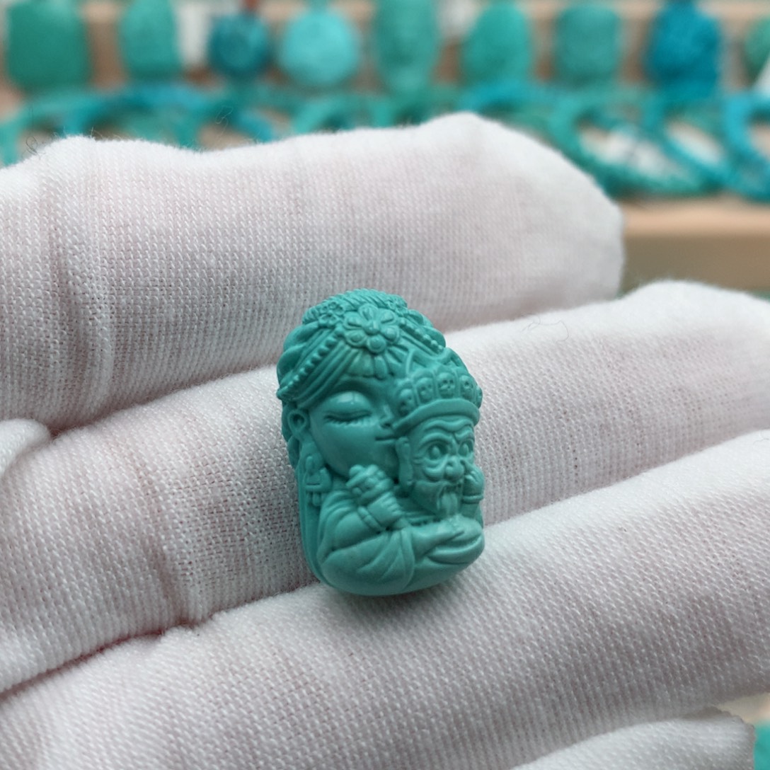 绿松石未镶嵌珠宝奇石12.8mm