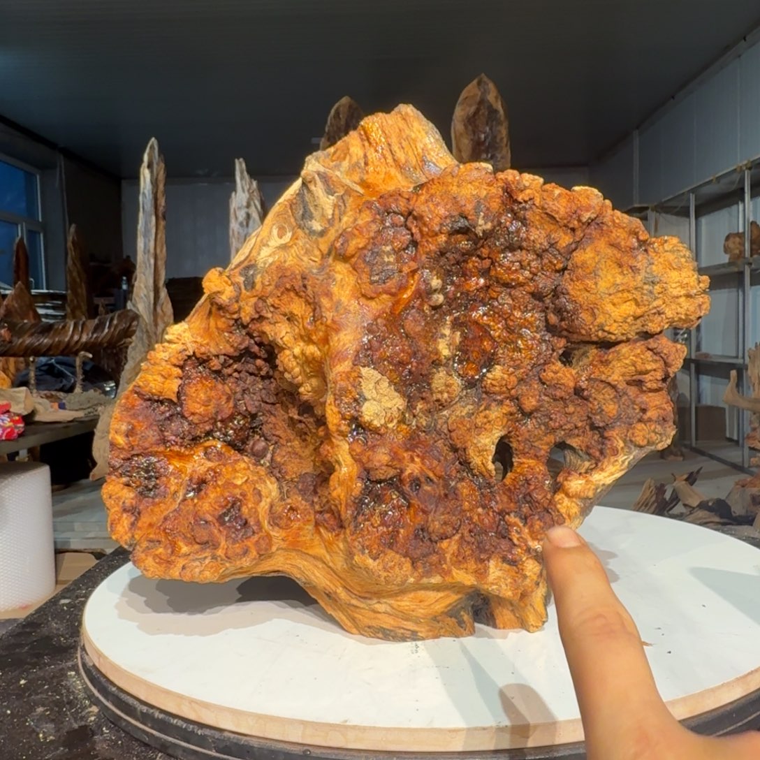 一***T木佳友琥珀木摆件18