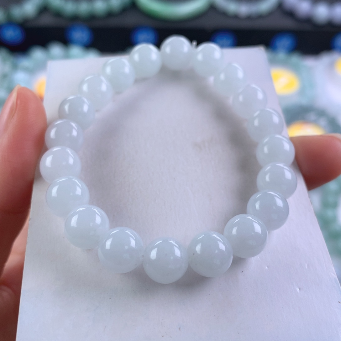 翡翠未镶嵌手链卡8.9