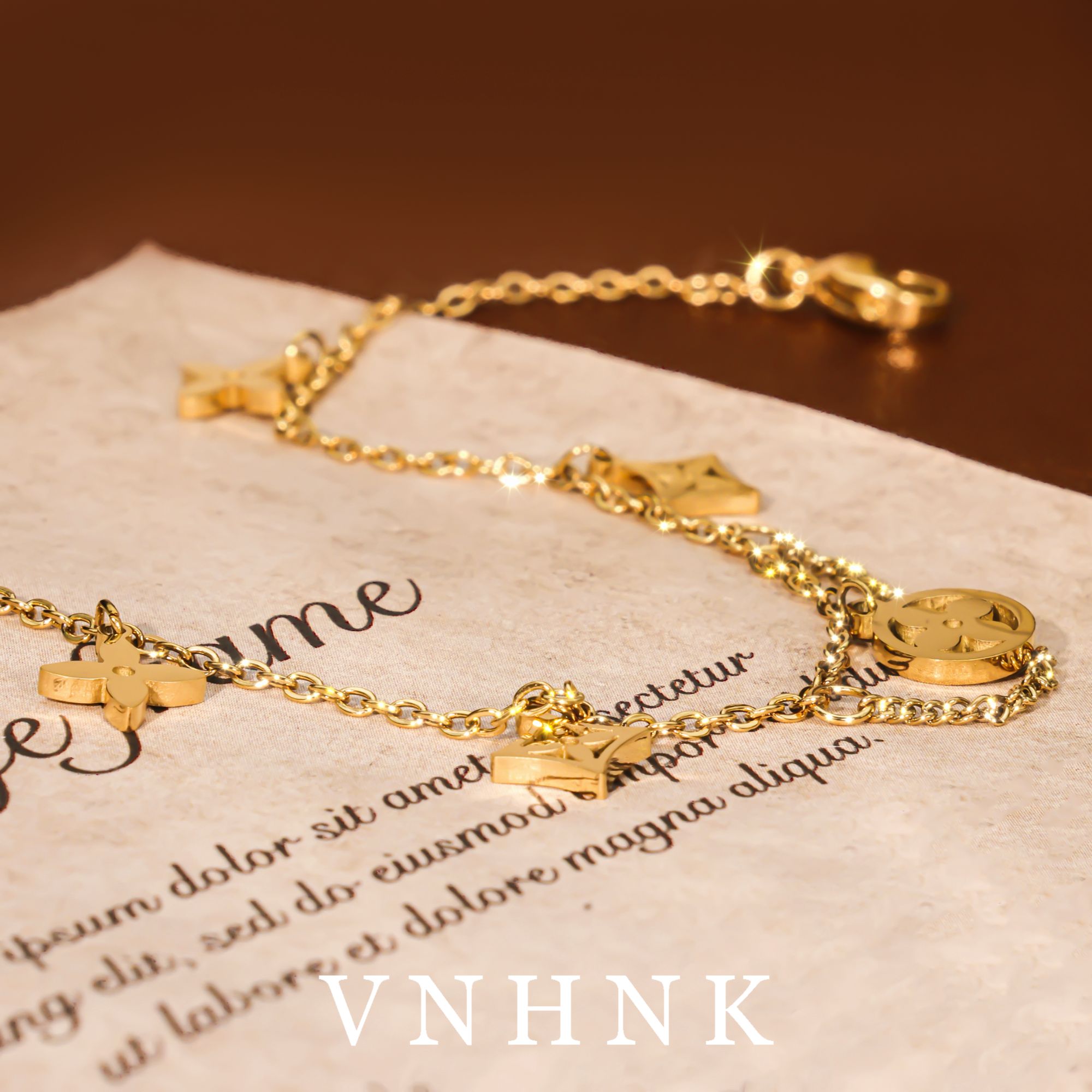 钛钢脚链 美可儿   T924   金色（26cm）时尚个性百搭脚链