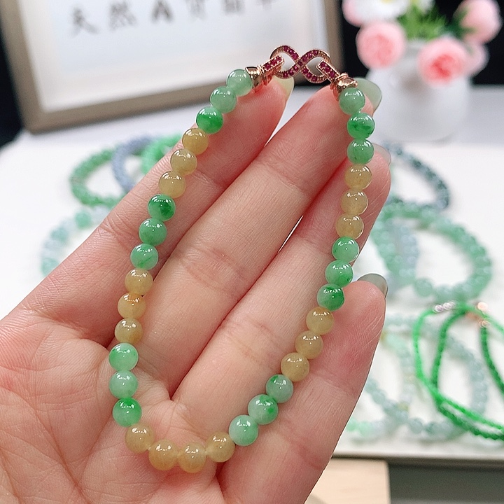 未镶嵌手链翡翠手链5mm