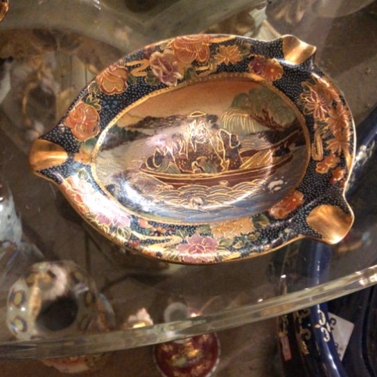 陶瓷雪茄碟老货出口瓷库存手工艺描金