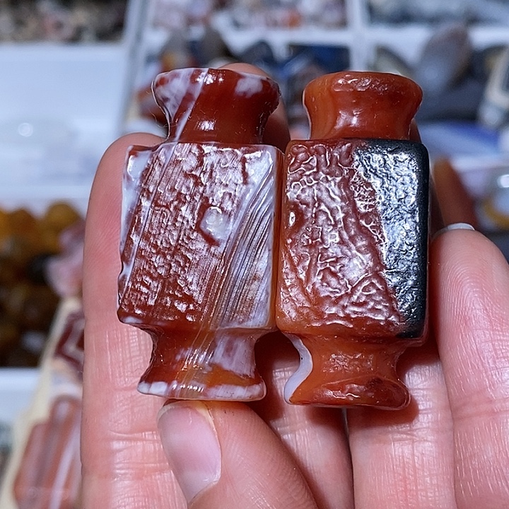 馨***声玛瑙/玉髓合金珠宝半成品