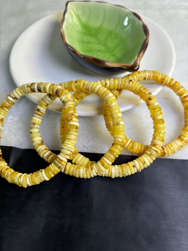 纯天然蜜蜡隔片手串 有瑕疵 白花蜜 尺寸8➕ 重8克多样性发一条 